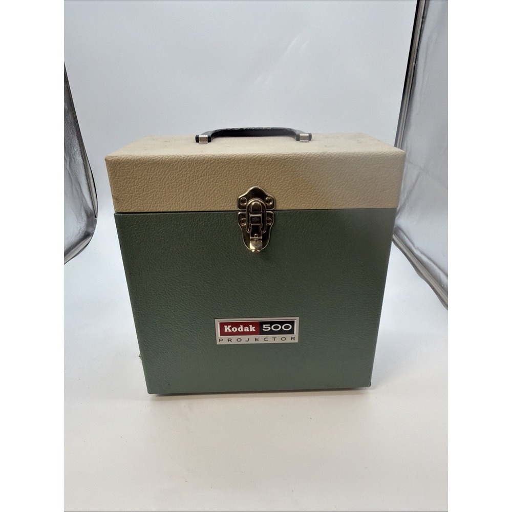 Kodak 500 Green Portable Slide Projector With Carrying Case